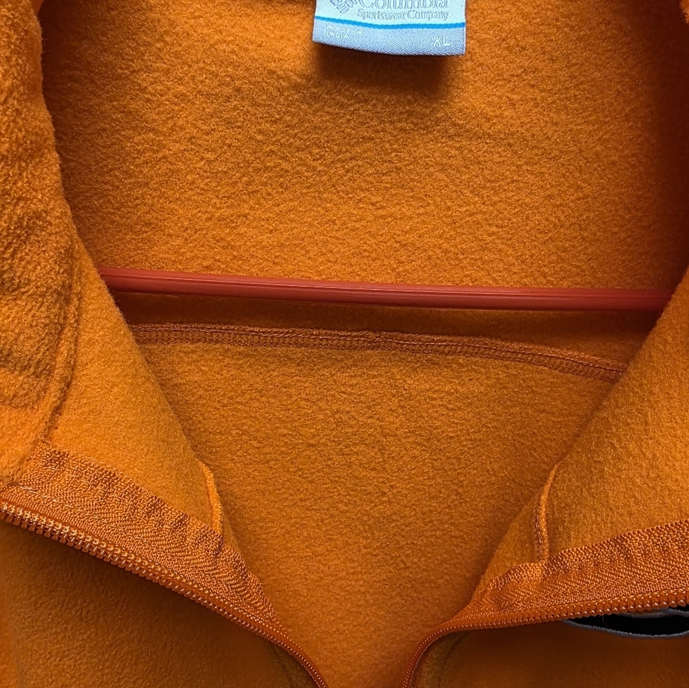 Columbia Bright Orange Fleece Jacket - Picture 5 of 7